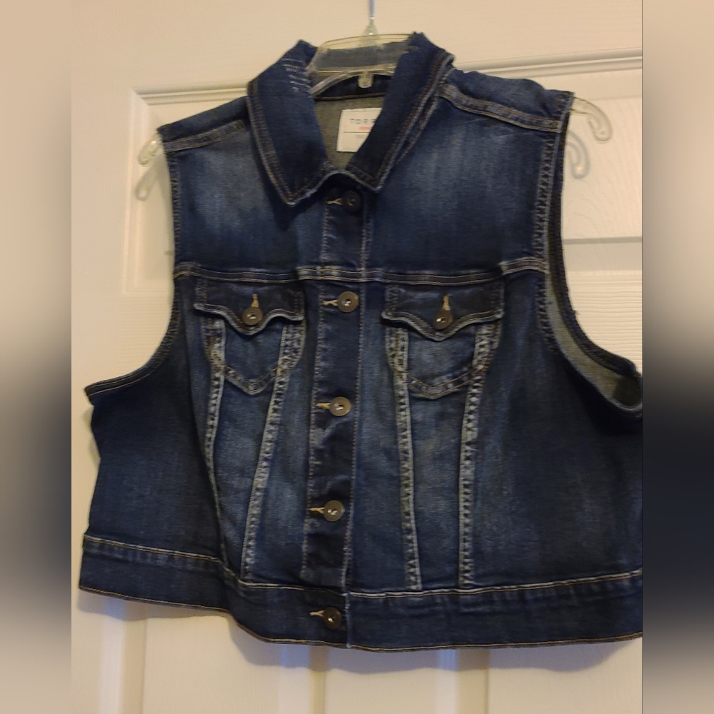 Denim Sleeveless Vest